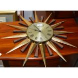 RETRO METAMEC STAR BURST CLOCK