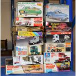 14 VARIOUS VINTAGE BOXED MODEL KITS, MONOGRAM, AMT, REVELL ETC