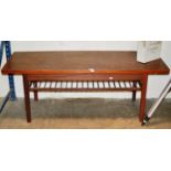 TEAK COFFEE TABLE WITH UNDERSHELF