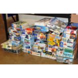 43 VARIOUS VINTAGE BOXED MODEL KITS, ITALERI, AIRFIX, REVELL ETC