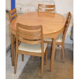 TEAK TABLE WITH 4 CHAIRS