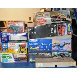 10 VARIOUS VINTAGE BOXED MODEL KITS, ITALERI, REVELL ETC