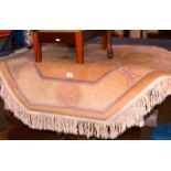 2 CHINESE STYLE FRINGED EDGE FLOOR RUGS