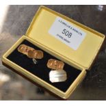 PAIR OF 9 CARAT GOLD CUFFLINKS - APPROXIMATE WEIGHT = 3.1 GRAMS