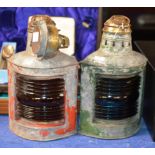 PAIR OF SHIP STYLE LANTERNS