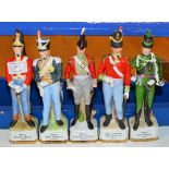 GROUP OF 5 PORCELAIN MILITARY FIGURES