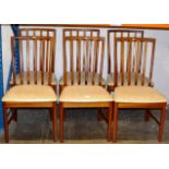 SET OF 6 MID-CENTURY TEAK DINING CHAIRS