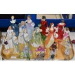 COLLECTION OF 15 VARIOUS ROYAL DOULTON FIGURINE ORNAMENTS & 1 NAO FIGURINE