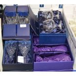 4 VARIOUS BOXED SETS OF CRYSTAL GLASSES