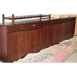 PAIR OF MODERN MAHOGANY SIDEBOARDS