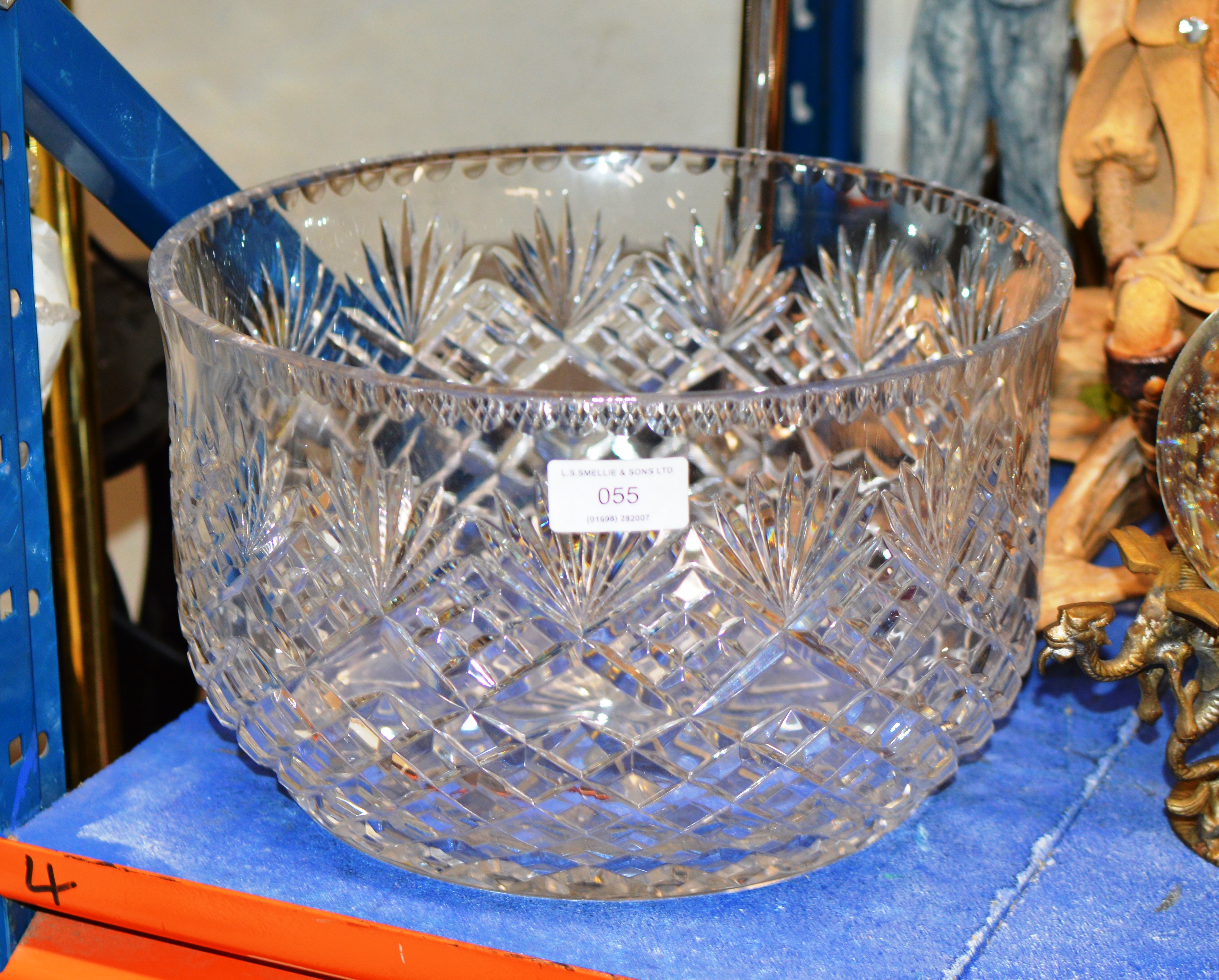 LARGE CUT CRYSTAL FRUIT BOWL