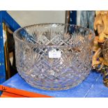 LARGE CUT CRYSTAL FRUIT BOWL