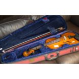 MODERN VIOLIN WITH BOW & CASE