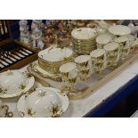 46 PIECES OF TUSCAN ART DECO STYLE HAND PAINTED TEA WARE