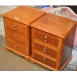 2 X 3 DRAWER BEDSIDE CHESTS