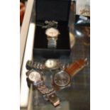 4 VARIOUS GENTS WRIST WATCHES, BEN SHERMAN, INVICTA ETC