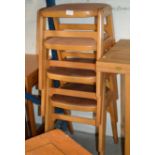 4 VINTAGE STACKING STOOLS