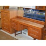 MID-CENTURY TEAK 4 DRAWER CHEST WITH MATCHING DRESSING TABLE