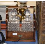2 DIVISION TANTALUS WITH PAIR OF DECANTERS THERE IN