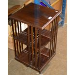 SMALL MAHOGANY REVOLVING BOOKCASE