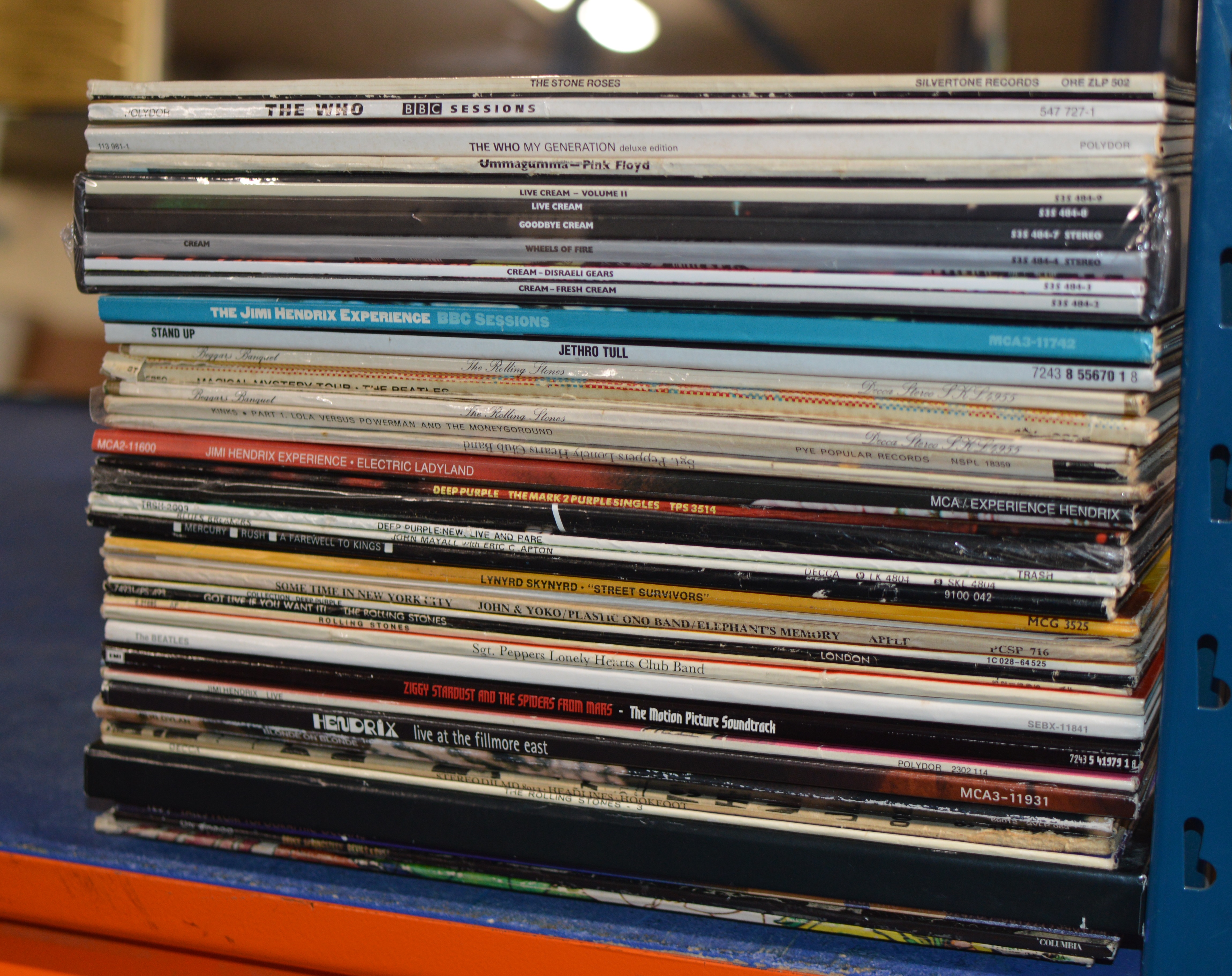 QUANTITY VARIOUS ROCK LP RECORDS, THE WHO, THE BEATLES, ROLLING STONES, DEEP PURPLE ETC