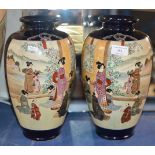 PAIR OF JAPANESE SATSUMA POTTERY VASES