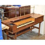 GEORGIAN MAHOGANY CASED SQUARE PIANO BY JOHANNES BROADMOOD, LONDON, DATED 1788