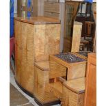 BIRDSEYE MAPLE DOUBLE DOUR UNIT WITH MATCHING DRESSING CHEST