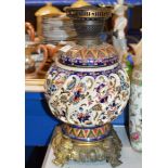 IZNIK STYLE POTTERY PARAFFIN LAMP