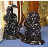 CAST IRON PUNCH & JUDY DOOR STOP SET