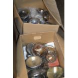 2 BOXES WITH VARIOUS VINTAGE CAR PARTS