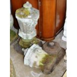 PAIR OF STONE GARDEN URNS