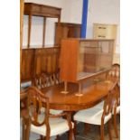 12 PIECE REPRODUCTION MAHOGANY DINING ROOM SUITE COMPRISING EXTENDING TABLE, 8 CHAIRS, SIDEBOARD,