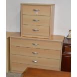 MODERN 4 DRAWER CHEST WITH MATCHING BEDSIDE CHEST