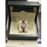 ROLEX DATEJUST LADIES WRIST WATCH, WITH ORIGINAL BOX & PAPER WORK