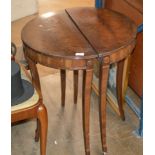 PAIR OF MAHOGANY HALF MOON OCCASIONAL TABLES