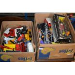 2 BOXES WITH VARIOUS MODEL / TOY VEHICLES