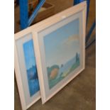 2 LARGE FRAMED PRINTS