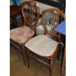 PAIR OF ORNATE BERGER CANE SEATED CHAIRS