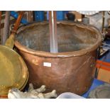 LARGE COPPER FIRESIDE CAULDRON / BASKET