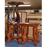 PAIR OF MODERN OCCASIONAL TABLES & 1 OTHER TABLE