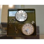 SILVER CASED POCKET WATCH & 1 OTHER POCKET WATCH