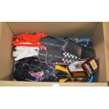 BOX WITH ASSORTED SCALEXTRIC ACCESSORIES