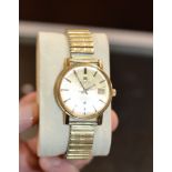 VINTAGE TISSOT GENTS WRIST WATCH ON EXPANDING GILT BRACELET