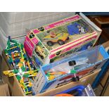 BOX WITH VARIOUS TOYS, K-NEX, SINDY CAMPING BUGGY ETC