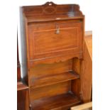 INLAID MAHOGANY BUREAU BOOKCASE