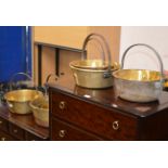 VARIOUS BRASS JELLY PANS