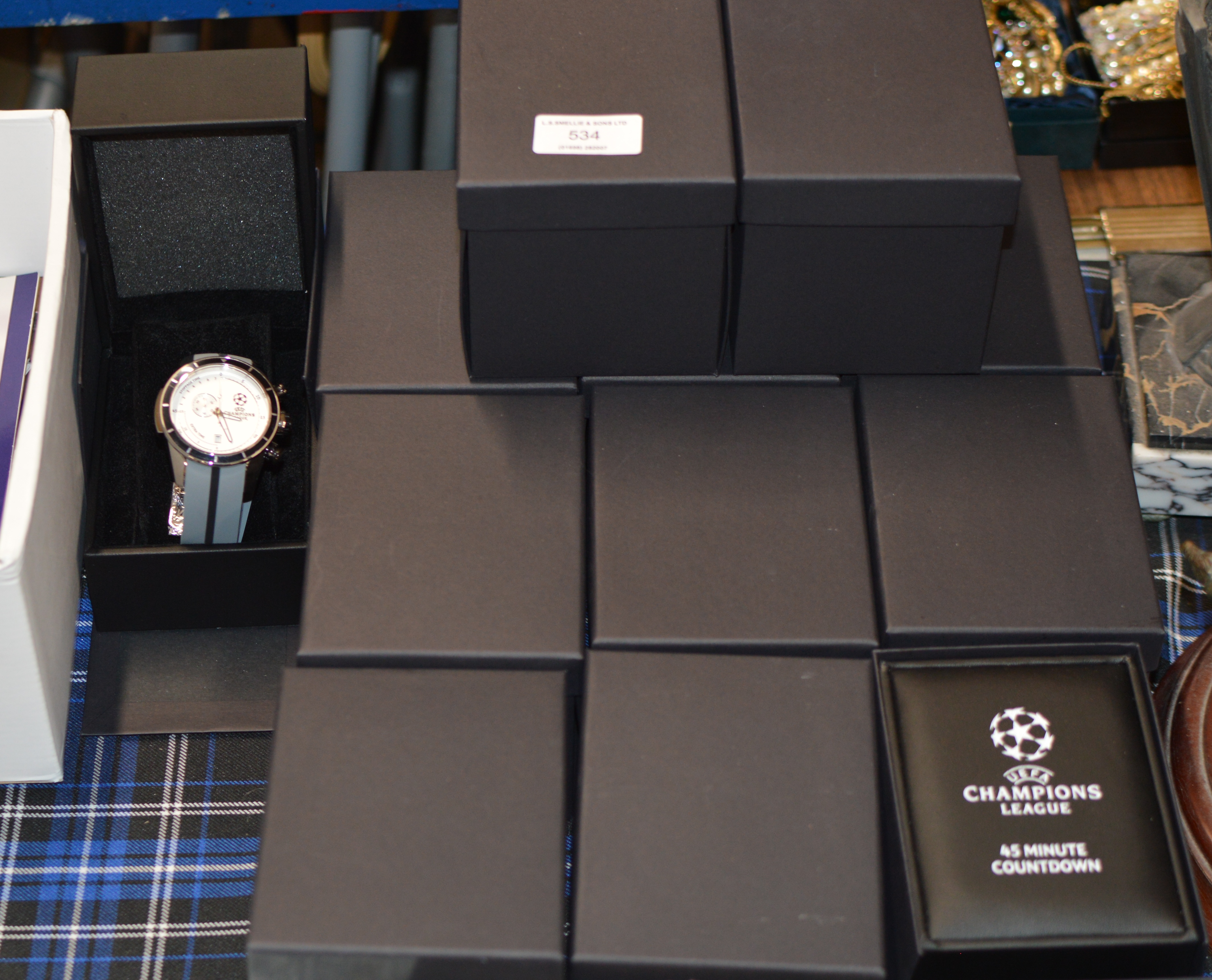 12 X BOXED UEFA CHAMPIONS LEAGUE WRIST WATCHES