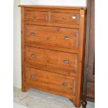 MODERN PINE 2 OVER 3 CHEST OF DRAWERS