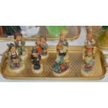 8 VARIOUS HUMMEL FIGURINE ORNAMENTS